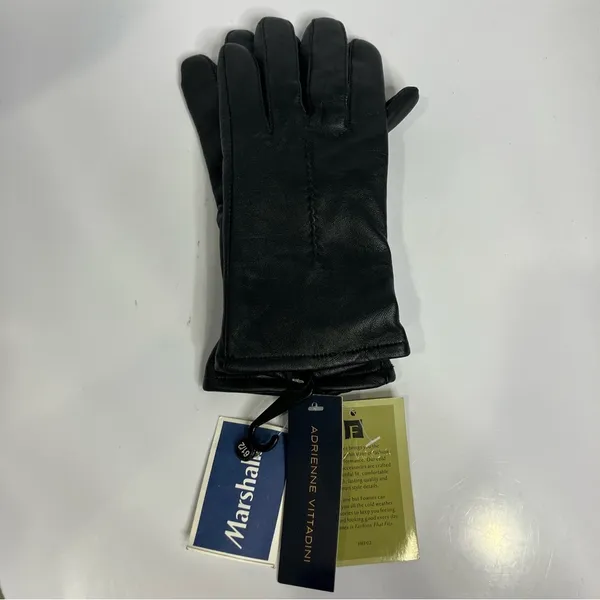Fownes black leather gloves women’s‎ size - Image 3