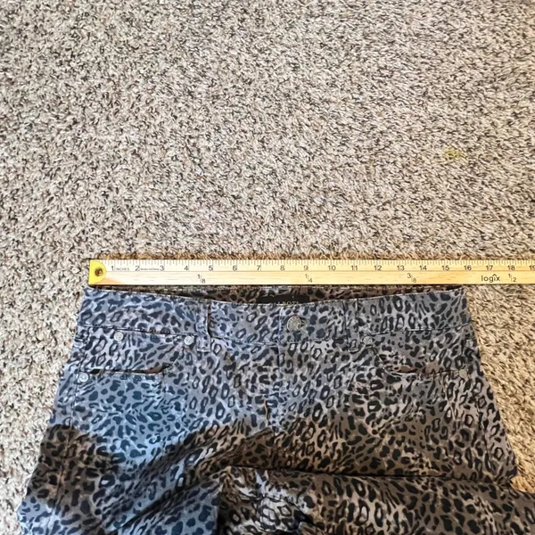 Talbots Signature Grey Black Leopard Print Slim Leg Ankle Pants Womens Size 8‎ - Image 5