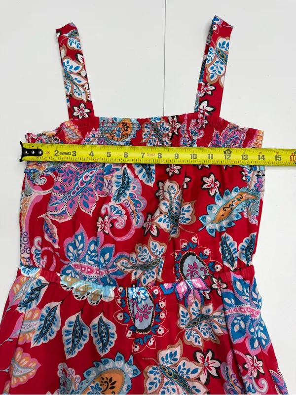 Talbots Red Paisley Summer Midi Sundress size 4 - Image 6