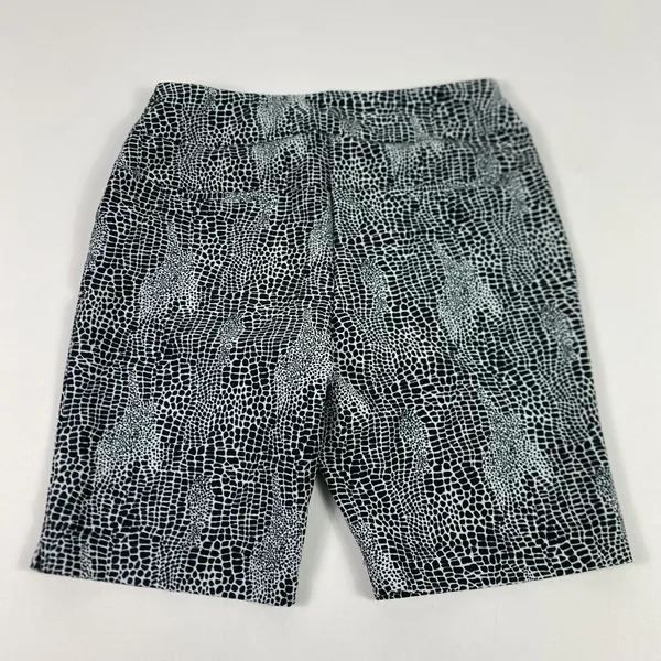 IBKUL Shorts Womens 10 Black White Croc Print Golf Walking Stretch Activewear - Image 9