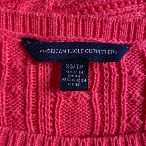 American Eagle Outfitters Pink Cable Knit‎ Sweater Size XS Casual, Fall - Image 2