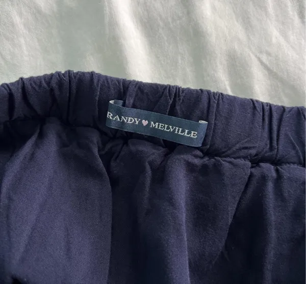 Brandy Melville Elastic Waist navy Mini Skirt - Image 3