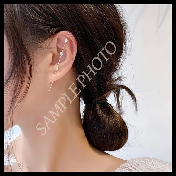 Ear Wrap Hook Earrings Gold - Image 3
