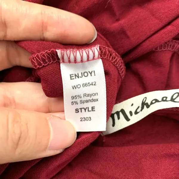 3/$15 Michael Stars Layerd Flowy Scoop Neck Tank Top Red - Image 7