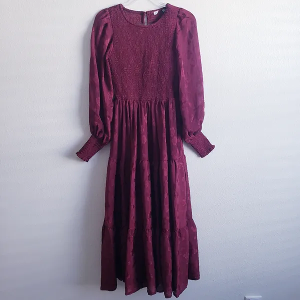 Baltic Born Stockholm Smocked Midi Dress Long Sleeve New Without Tags - Image 3