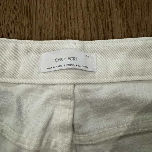 Oak + Fort Wide Leg Full Length White Pants - Image 2