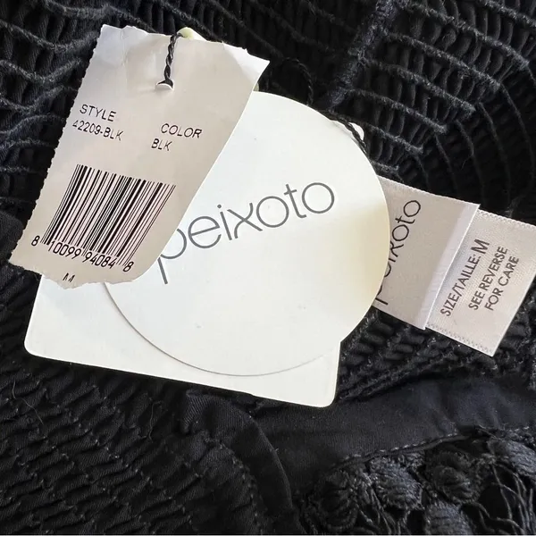 NWT Peixoto Belle Black Smocked Lace Mini Dress Anthropologie M - Image 10