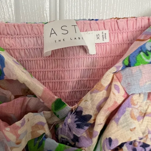 Revolve ASTR the Label Emine Dress in Pink & Blue Floral - Image 7
