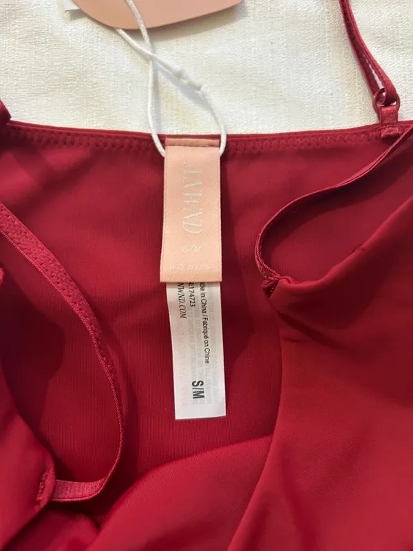 Anwnd NWT Bodysuit Burgundy Size S/M - Image 2