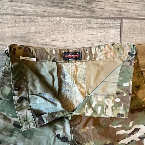 Rugged Green and Brown Cargo Jumpsuit with Tactical Design - Image 5