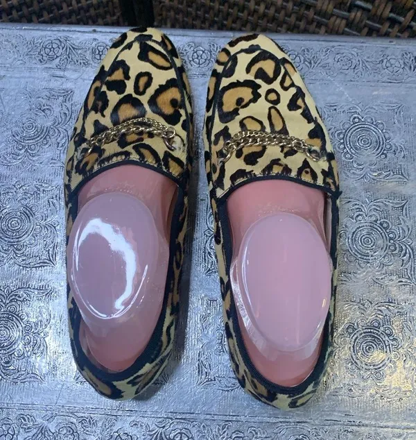 Sam Edelman Pony Hair Leopard Print Loafers Size 8.5M - Image 4