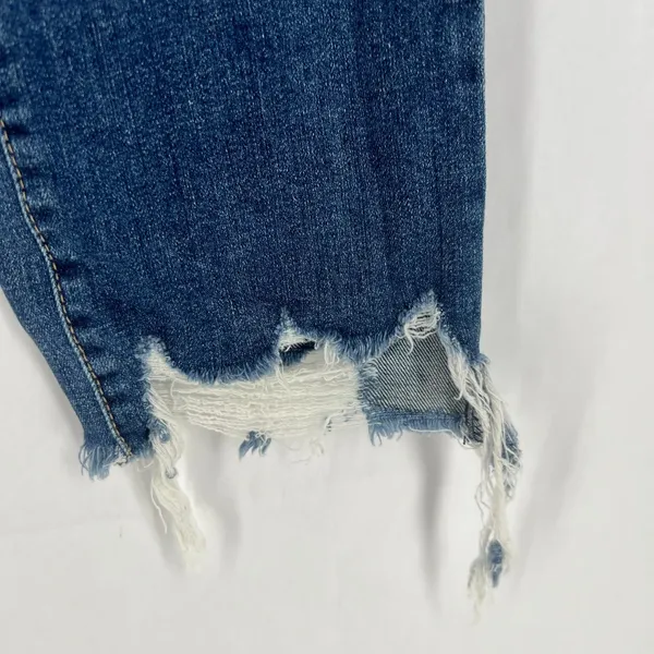 Just Black Ankle Jeans Womens 26 Blue Denim‎ Cotton Stretch Mid Rise Frayed Hem - Image 5