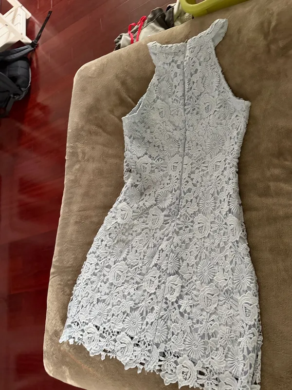 Light Blue Lace Lulus Dress - Image 2