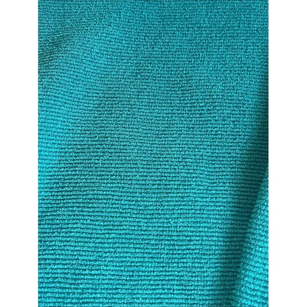 Free People Ottoman Slouchy Tunic Sweater Size S Teal Oversized Mock Neck - Image 11