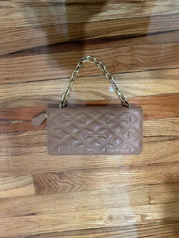 Sam Edelman Quilted Logo Zip Around Wallet with Chain Strap - Image 2