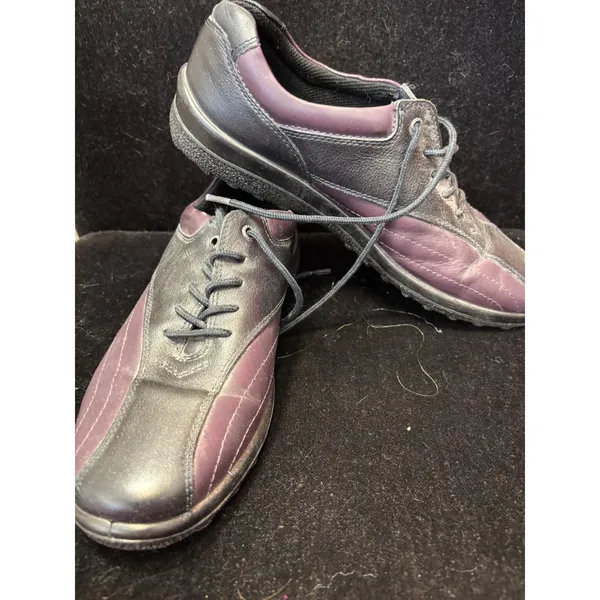 Hotter Comfort Concept Black Plum Leather Lace Up Walking Shoes Made in England - Image 6
