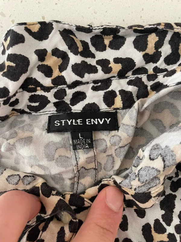Cheetah Shift Dress Multi Size L - Image 2