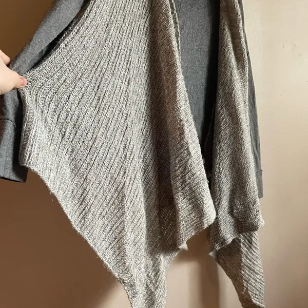 ‎Saturday Sunday gray long line open cardigan - Image 11