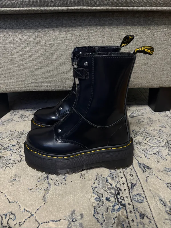 Dr Martens Jetta Hi Max Leather Platform Boots - Image 6