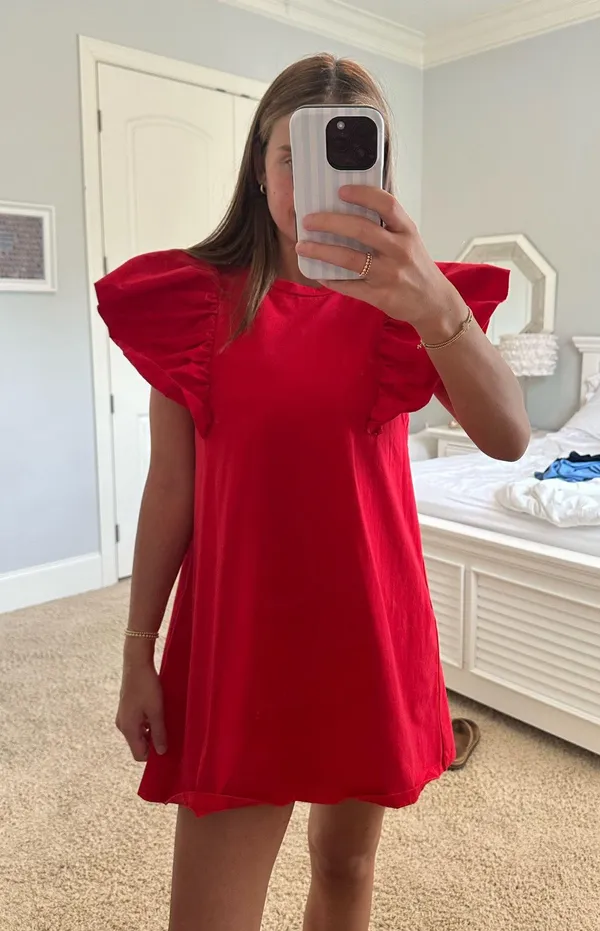 Boutique Red Dress - Image 2