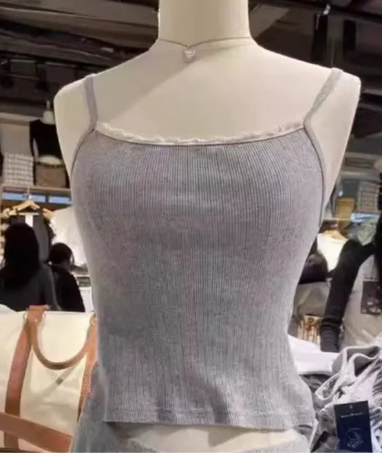 Brandy Melville Grey Lace Tank - Image 10
