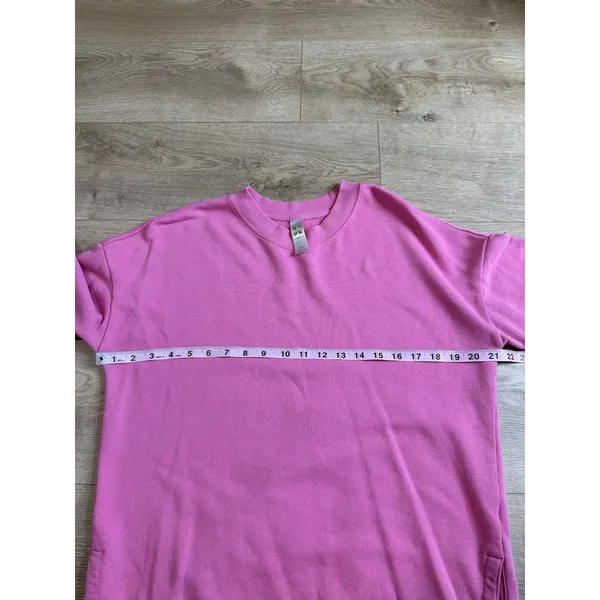 Womens Green Tea Tunic Sweatshirt Split Sides Pink Size M‎ - Image 5