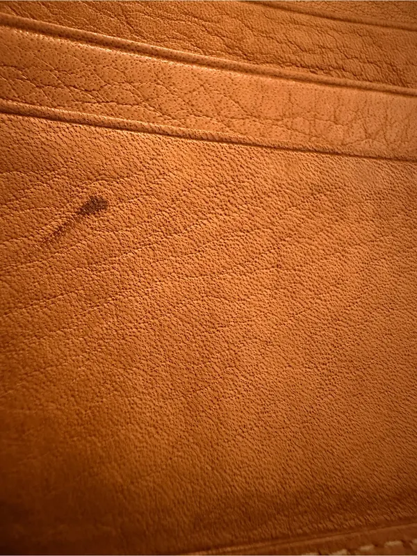 Fossil Cognac Leather Wallet with Brass Logo Stud - Image 5