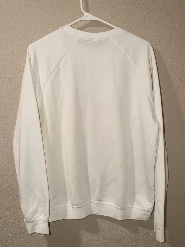 Nike Woman White Crewneck Sweatshirt with Black Logo - Image 2