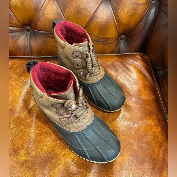 EUC Tommy Hilfiger Womens Duck Boots Rain Shoe-Brown -Size 7 - Image 5