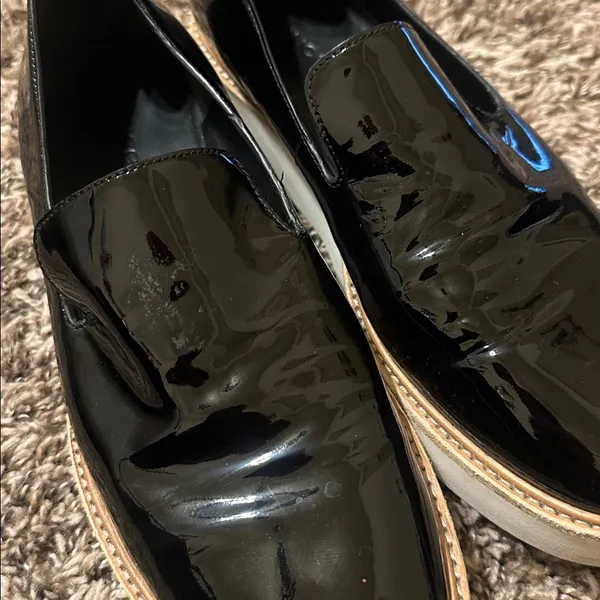 Vince Platform Patent Leather Shoes Black Size 8.5 - Image 8