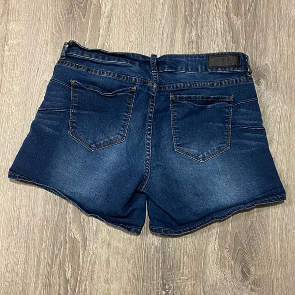 SONG Dark Wash Denim Mid Rise Stretch Mom Shorts Size 11 Casual Jean Shorts . - Image 3