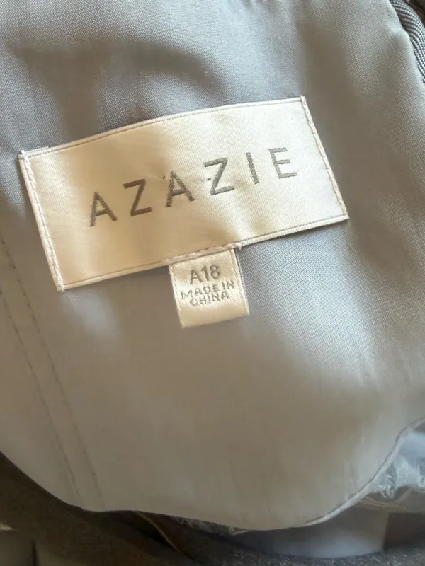 Azazie Cheryl Dress in dusty blue - Image 3
