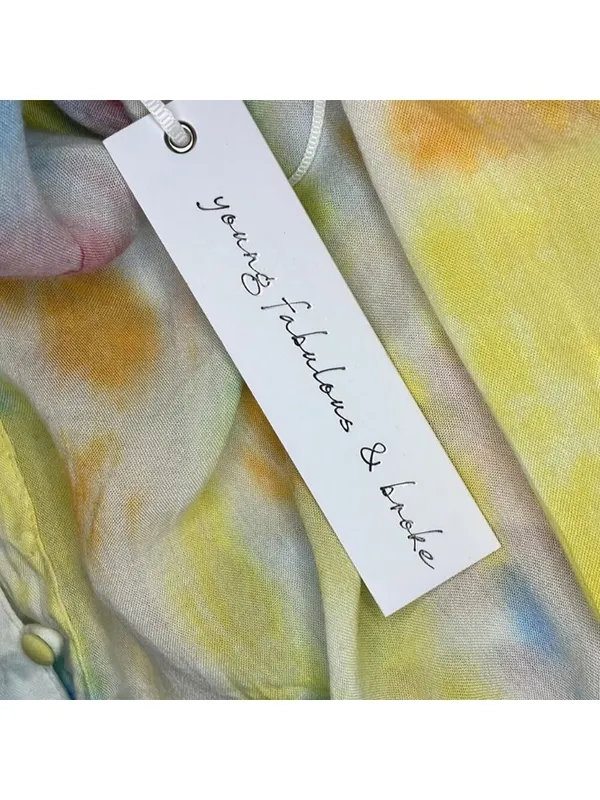 Young Fabulous and Broke tie dye Blouse multi colored M - Image 4