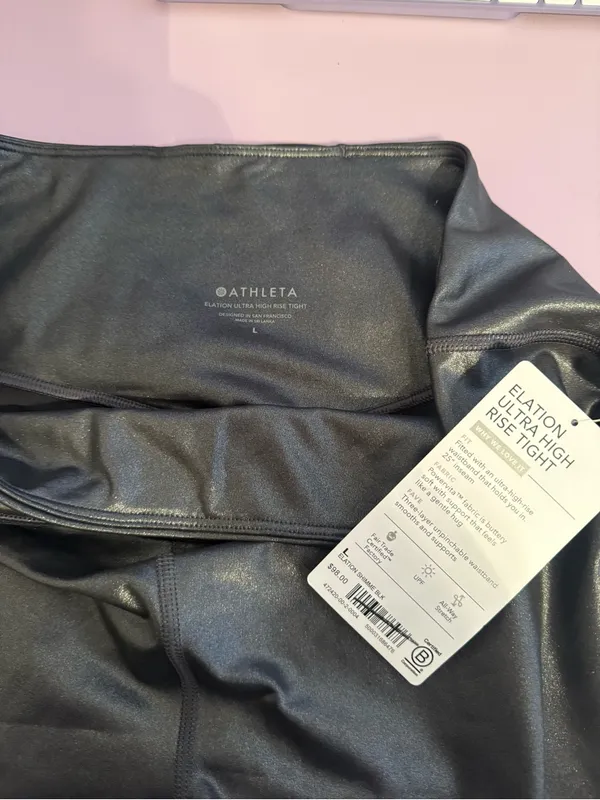 Athleta‎ Elation Ultra High Rise Legging In Shimmer Black - Image 4
