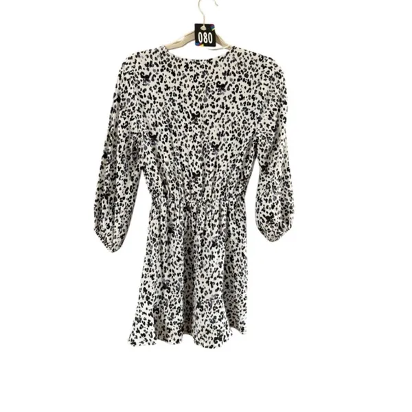 Zara Monochrome Patterned Mini Dress - Image 10