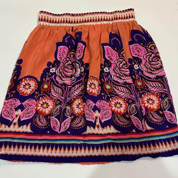 Anthropologie Edme & Esyllte Phosphorescence Floral Pull On Skirt 6 - Image 2