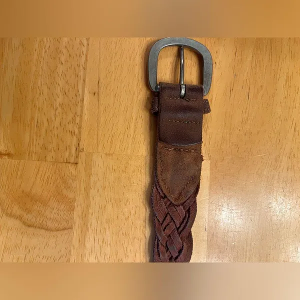 Women's Braided Leather Belt - Brown Unisex 38 inch full boho coastal cowgirl - Image 11