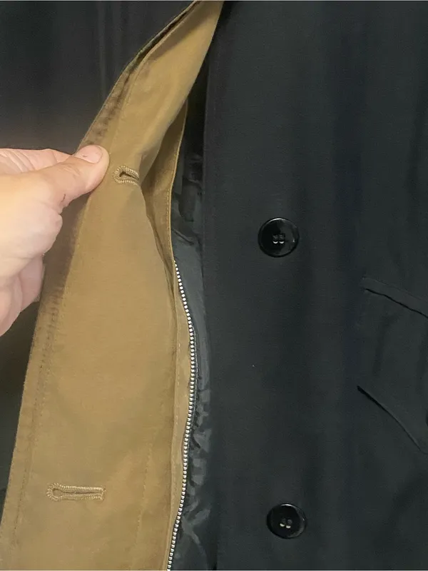 Vintage Gallery Two Tone Lined Trench Coat Brown Size M - Image 5
