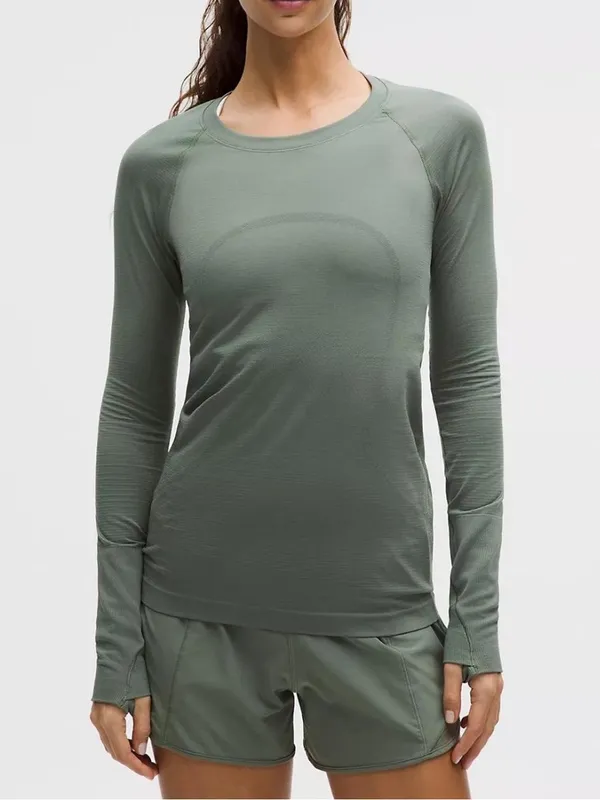 Lululemon Swiftly Tech Long-Sleeve Shirt 2.0 Hip Length Willow Leaf Sage Green 6 - Image 2