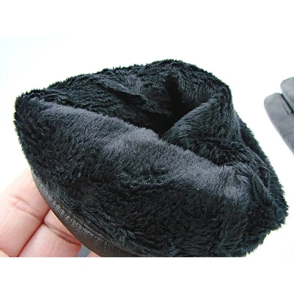 Womens Genuine Leather Gloves Black Brown Soft Faux Fur Lined Driving Size M/L - Image 4