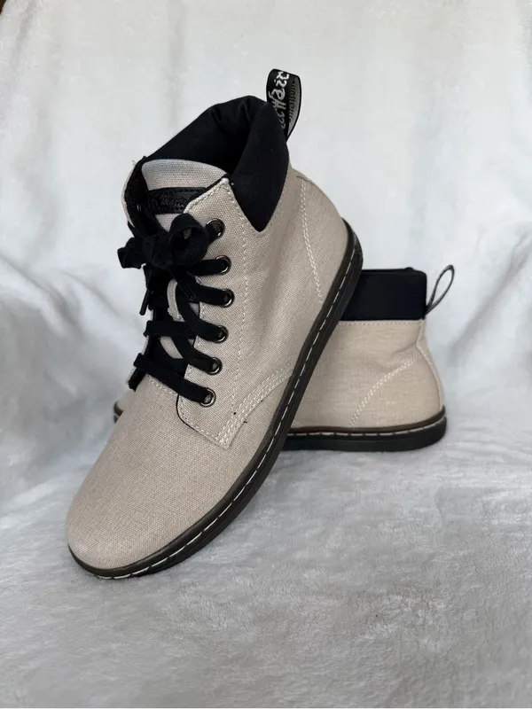 Dr. Martens Shoes Maelly Womens Size 8 Khaki Canvas Lace Up Air Wair AW004 - Image 8
