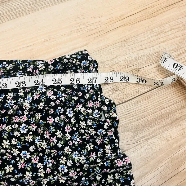 A. Byer black floral gacho pants pull on size XL - Image 4