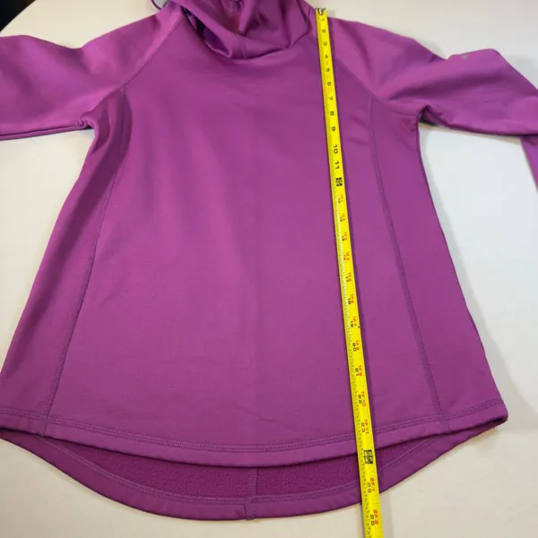 Columbia Womens Omni-Wick Fleece Hoodie Purple Cowl Neck Thumbholes Pullover XS - Image 9