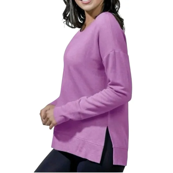 90 Degrees by Reflex Lounge Modal Top Sweatshirt Purple XL NWT‎ Athleisure - Image 2