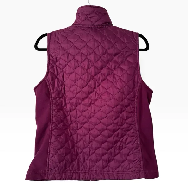 L.L Bean Purple Quilted Full Zip Vest Women’s Size Medium - Image 2