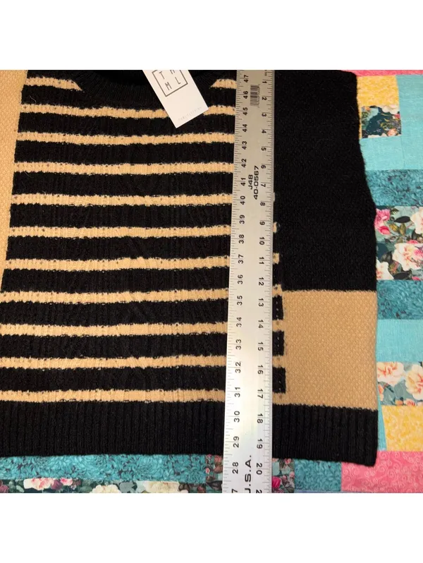 THML NEW $68 Woman’s S Short Sleeve Stripe Knit Sweater Top Size Small - Image 9
