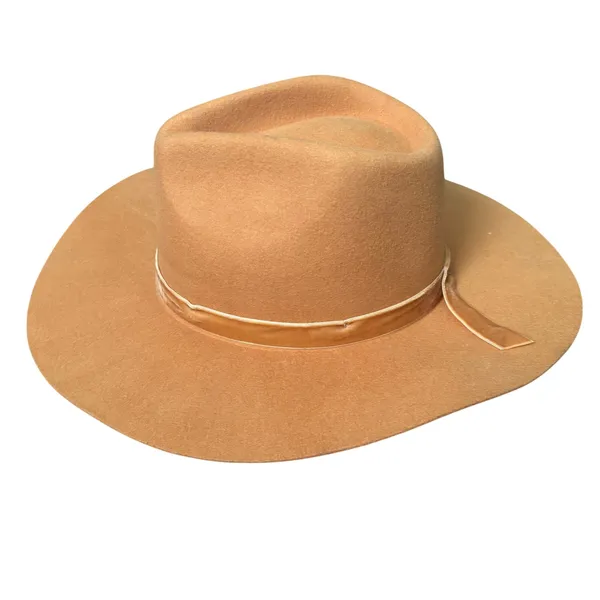 NWT Wyeth X Urban Outfitter 100% Wool Felt River Rancher Hat Honey Velvet Band - Image 3