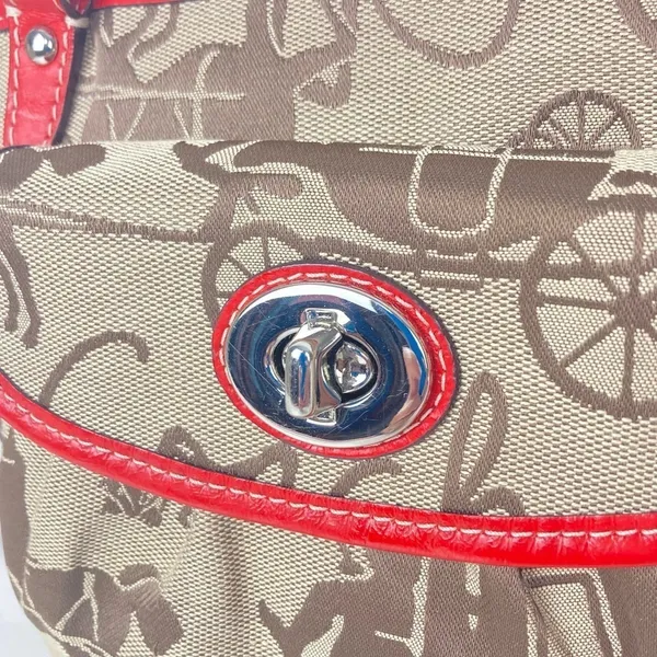 COACH Leah Horse Carriage Print Canvas and Leather Shoulder Bag - $274. - #14855 - Image 6