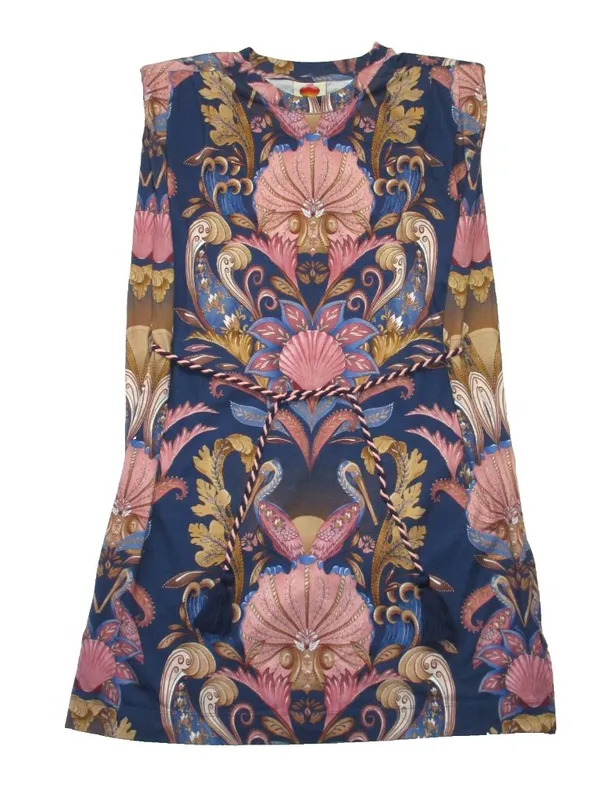 NWT FARM Rio Boho Beauty Cotton Bird Pelican T-shirt Mini Dress M - Image 4