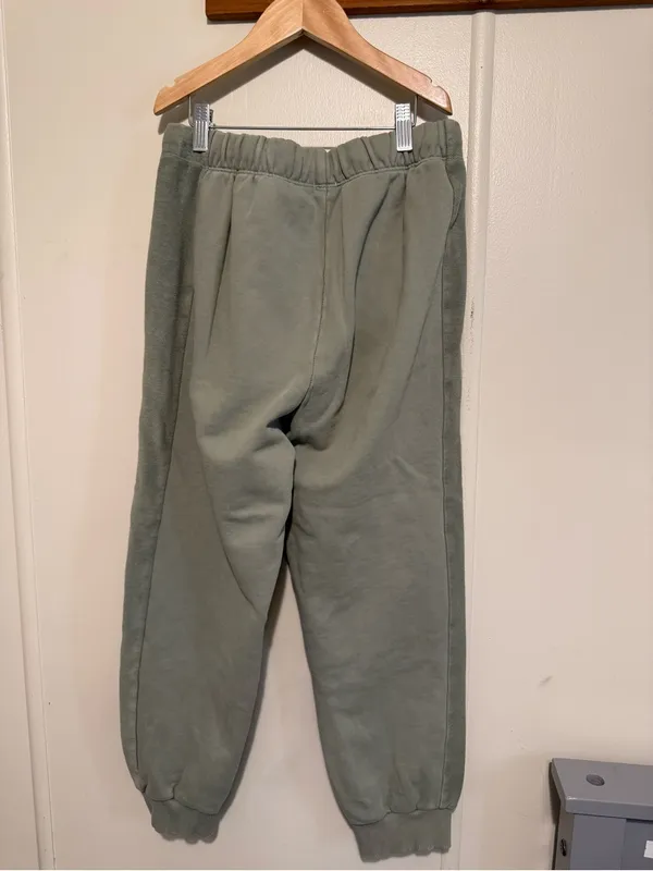 Aerie Womens  Olive Green Drawstring Jogger Pants Medium size - Image 4